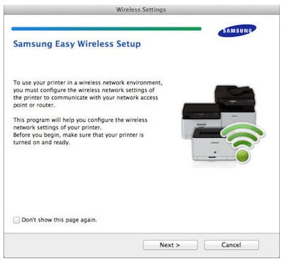 Samsung Easy Wireless Setup for Mac & Windows