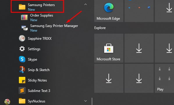 open Samsung Easy Printer Manager